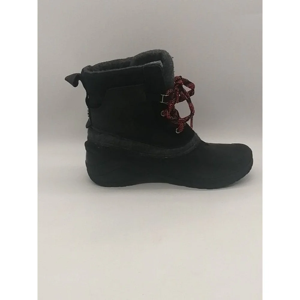 The North Face Boots Womens Black 8.5 Leather Winter Shoes Primaloft NF0A3MLO